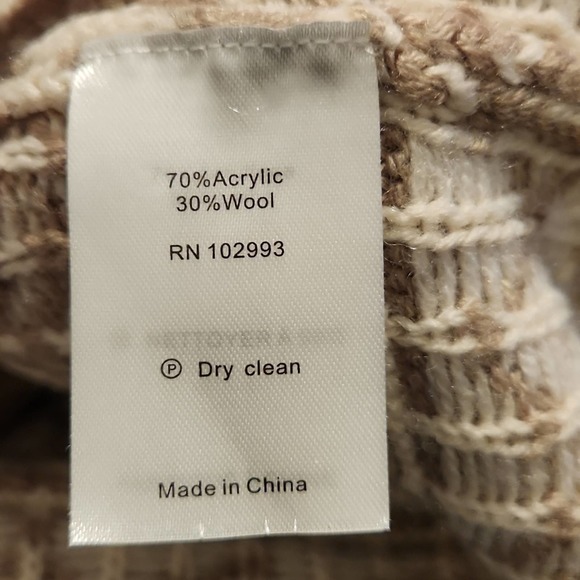 Thakoon Fair Isle tan sweater size small - Picture 6 of 6